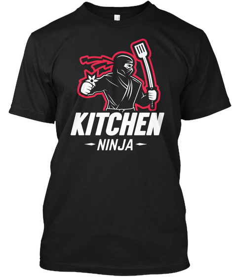 Kitchen Ninja Black T-Shirt Front