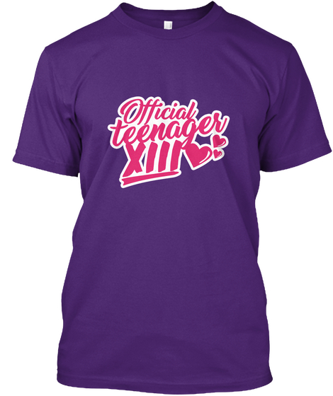 Official Teenager Xlll Purple T-Shirt Front