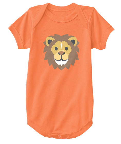 Baby Lion Onesie Orange T-Shirt Front