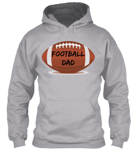 Football Dad Sport Grey T-Shirt Front