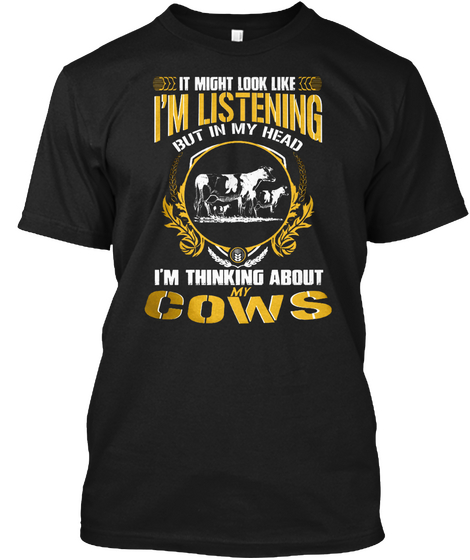 Farming Is Cool 6 Black T-Shirt Front