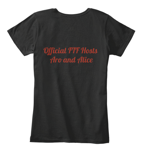 Official Ftf Hosts 
Aro And Alice Black T-Shirt Back