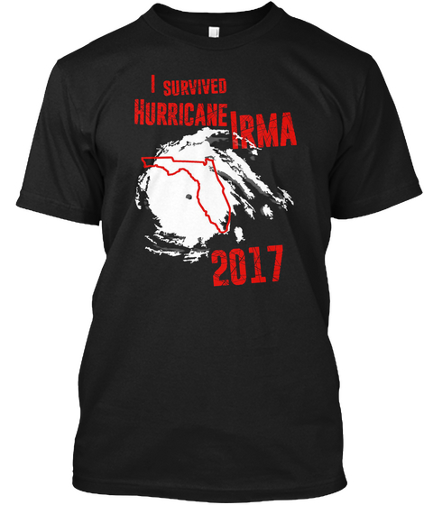 Florida Strong   Hurricane Irma Black T-Shirt Front