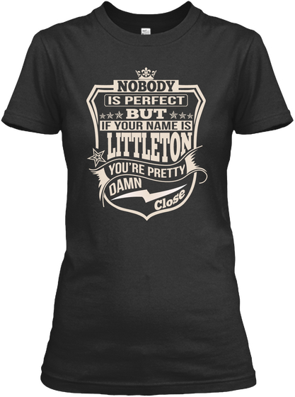 Nobody Perfect Littleton Thing Shirts Black T-Shirt Front