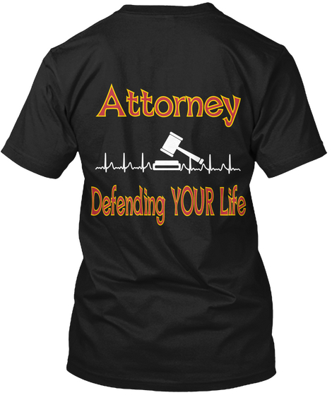 Attorney Defending Your Life Black Camiseta Back
