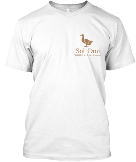 Ducks Farm Logo White Kaos Front