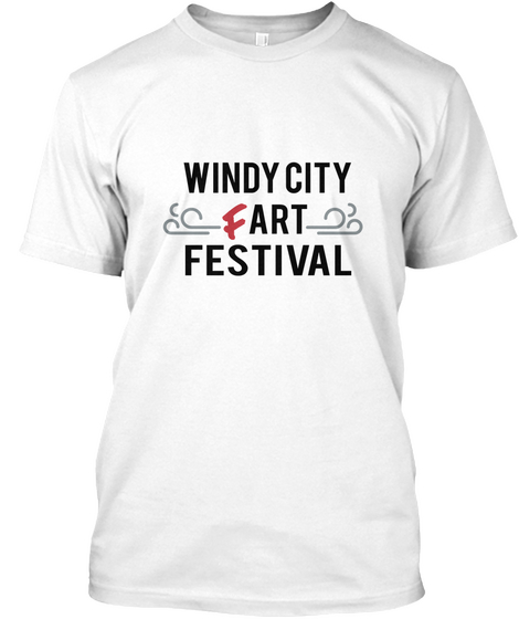 Windy City F Art Festival White Camiseta Front