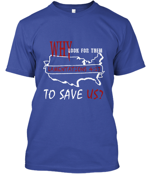 Save Us Deep Royal T-Shirt Front