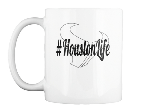 #Houston Life White Kaos Front