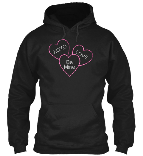 Xoxo Love Be Mine Black T-Shirt Front