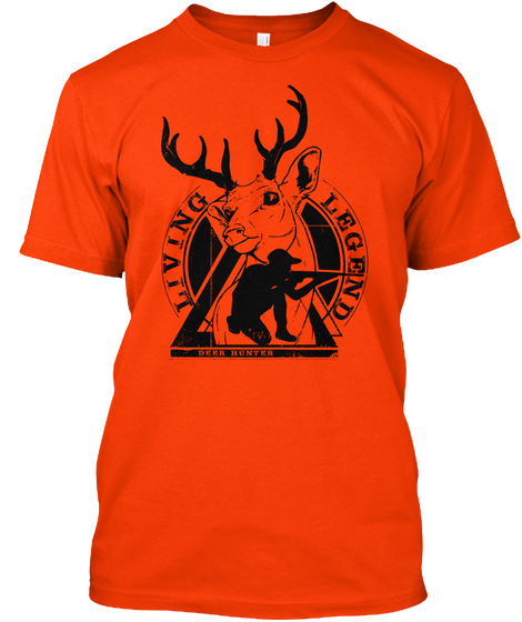 Living Legend Deer Hunter Orange áo T-Shirt Front