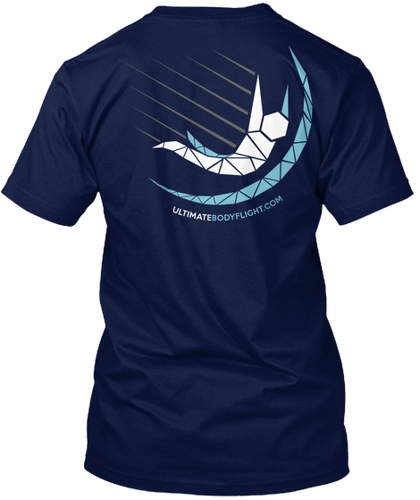 Ultimatebodyflight.Com Navy T-Shirt Back