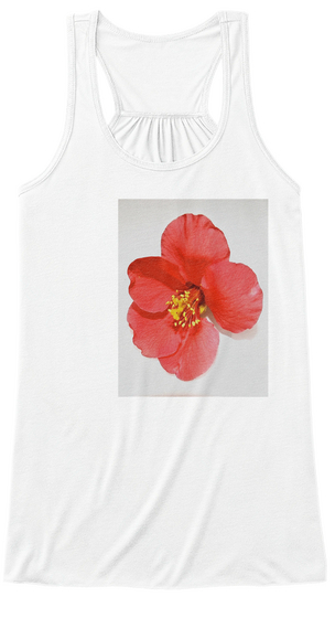 Tropical Tank Top White T-Shirt Front