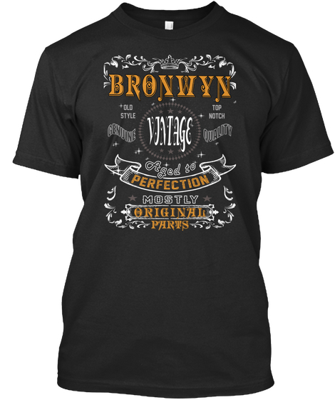 Bronwyn Vintage T Shirt Black Camiseta Front