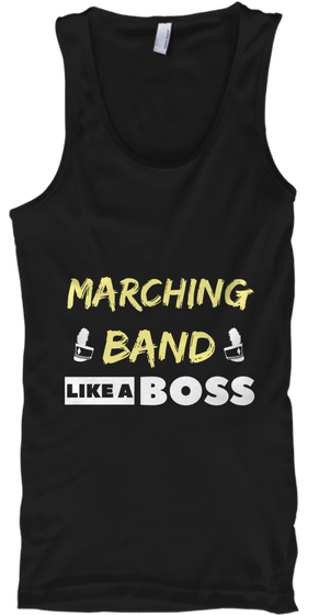 Marching Band Like A Boss Black T-Shirt Front