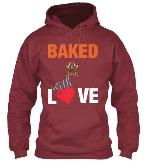 Baked With Ve L Maroon T-Shirt Front