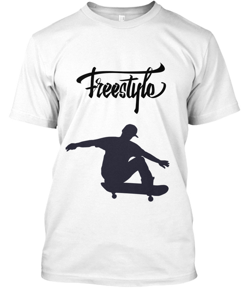 Freestyle T Shirt Design White Maglietta Front