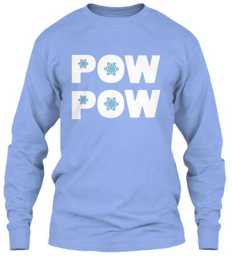 Pow Pow Light Blue Kaos Front
