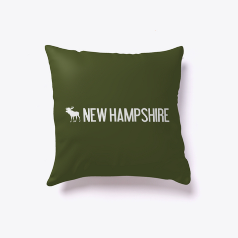 New Hampshire Moose White T-Shirt Front