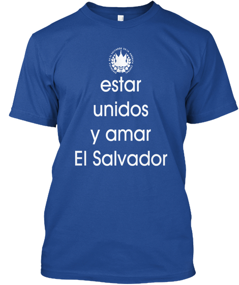 Amar El Salvador Deep Royal T-Shirt Front