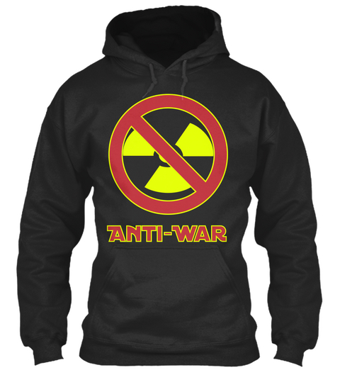 Anti War Jet Black T-Shirt Front