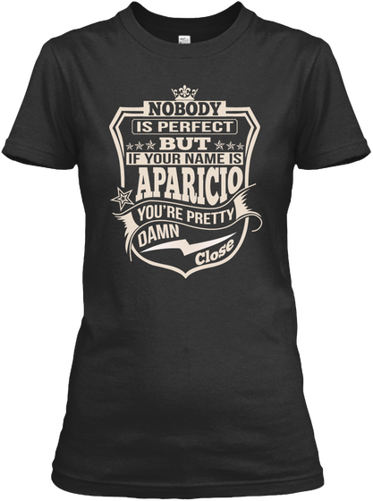 Nobody Perfect Aparicio Thing Shirts Black T-Shirt Front