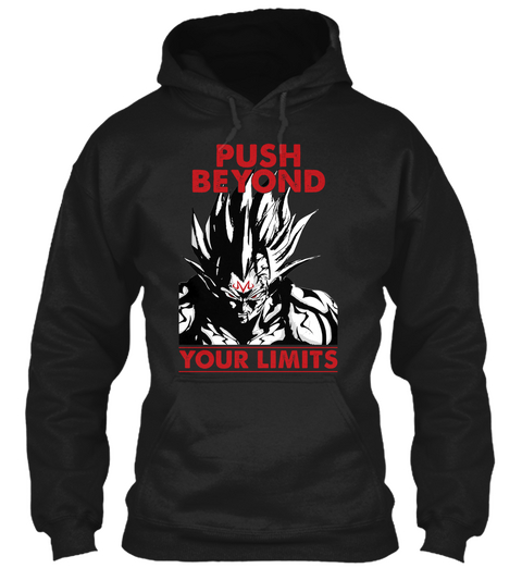 Push Beyond Your Limits Black Maglietta Front