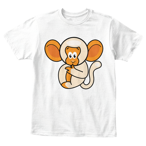 Cheeky Monkey Kids White Kaos Front