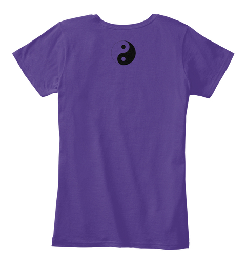 Colorful Yin Yang Girl  Purple áo T-Shirt Back