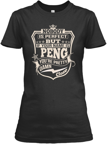 Nobody Perfect Peng Thing Shirts Black áo T-Shirt Front