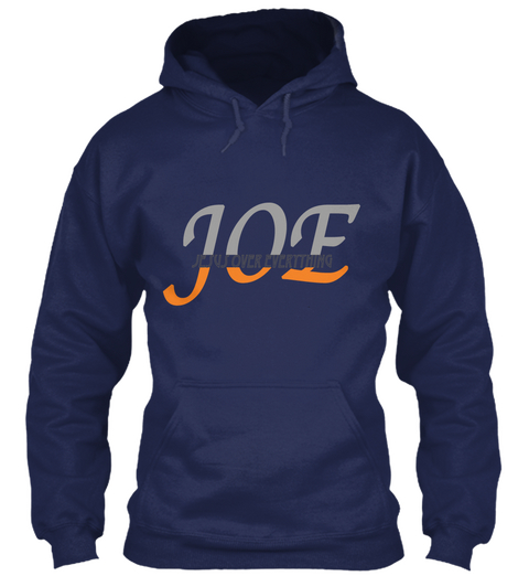 Gray/Orange Joe Hood Navy T-Shirt Front