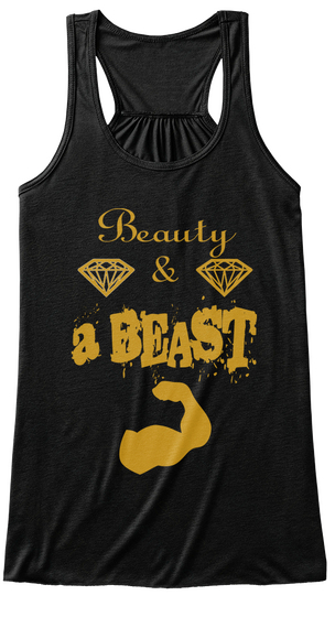 Beauty
& A Beast Black Camiseta Front