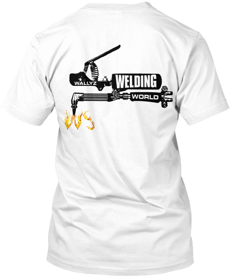 Welding World White Maglietta Back