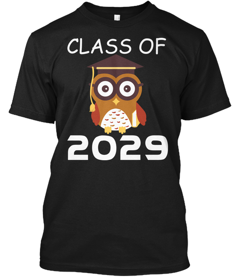 Class Of 2029 Back To School Black Camiseta Front