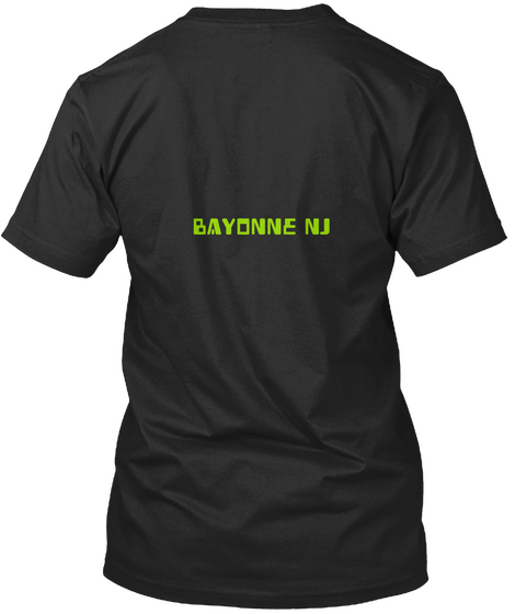 Bayonne Nj Black Camiseta Back