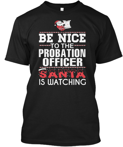 Probation Officer Black Camiseta Front