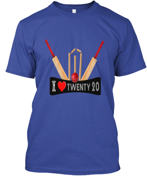 I Love Twenty 20 Deep Royal T-Shirt Front