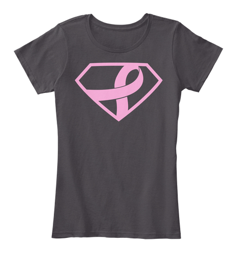 Fought Cancer Like A Supergirl Heathered Charcoal  Maglietta Front