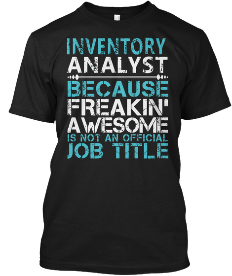 Inventory Analyst Black Kaos Front