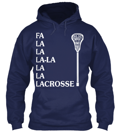 Lacrosse Stick Funny Graphic Men T Shirt Navy T-Shirt Front