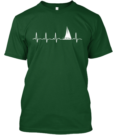 Love Sailing Deep Forest T-Shirt Front