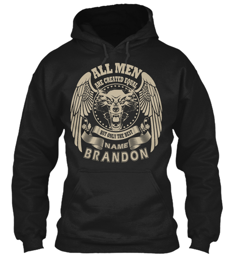 Brandon Tshirt Custom Black T-Shirt Front