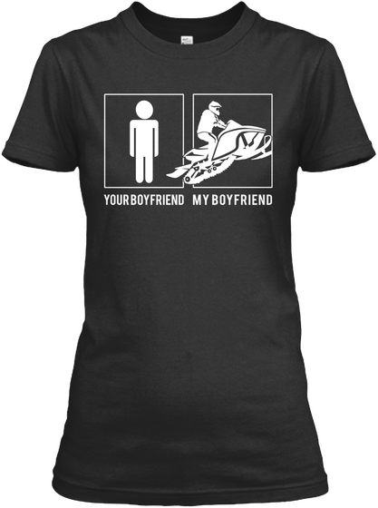 Your Boyfriend My Boyfriend Black T-Shirt Front