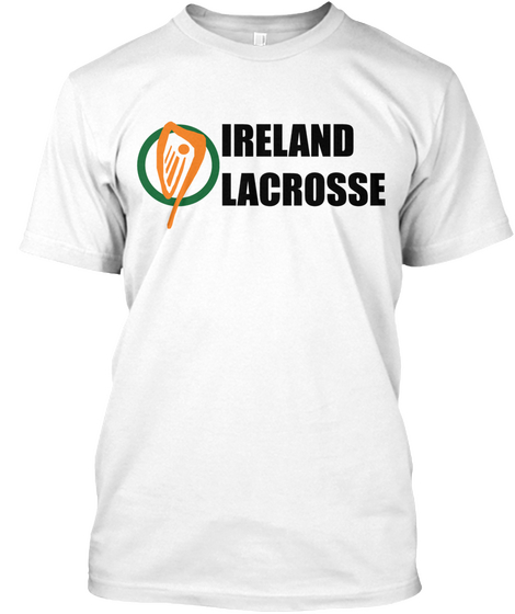 Ireland Lacrosse White áo T-Shirt Front