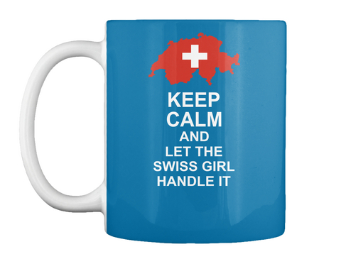 Keep Calm And Let The Swiss Girl Handle It Royal Blue Maglietta Front