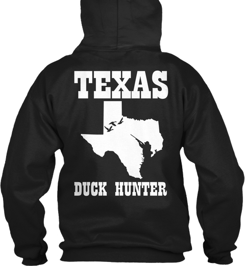 Texas Duck Hunter Black Maglietta Back