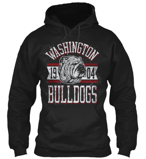Washington Bulldogs   1904   Dog Shirt Black Maglietta Front