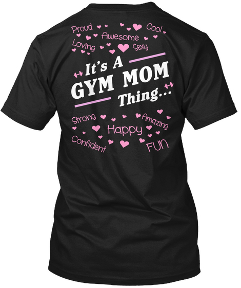 Gym Mom Thing Black Kaos Back