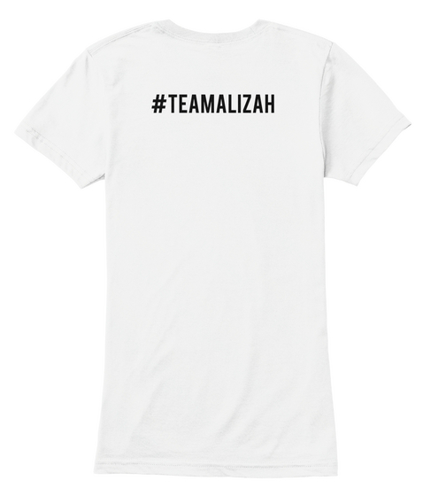 #Teamalizah White áo T-Shirt Back