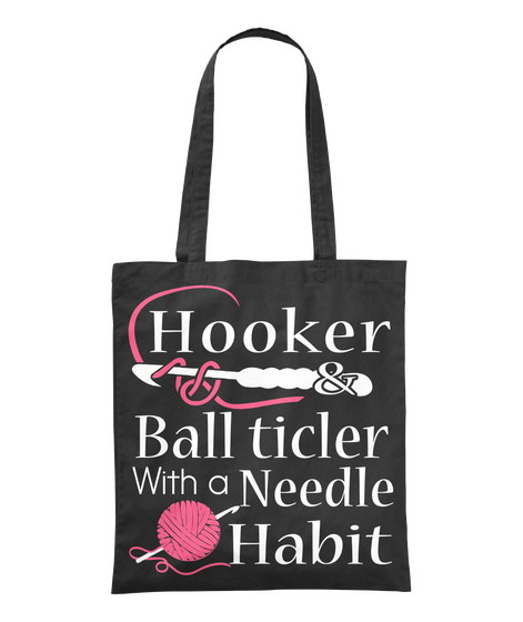 Hooker & Ball Ticler With A Needle Habit Black T-Shirt Front